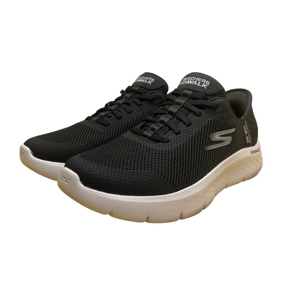Skechers Womens Black White Mesh Memory Foam Slip-Ins Go Walk Shoes Size 7.5 - Picture 3 of 9